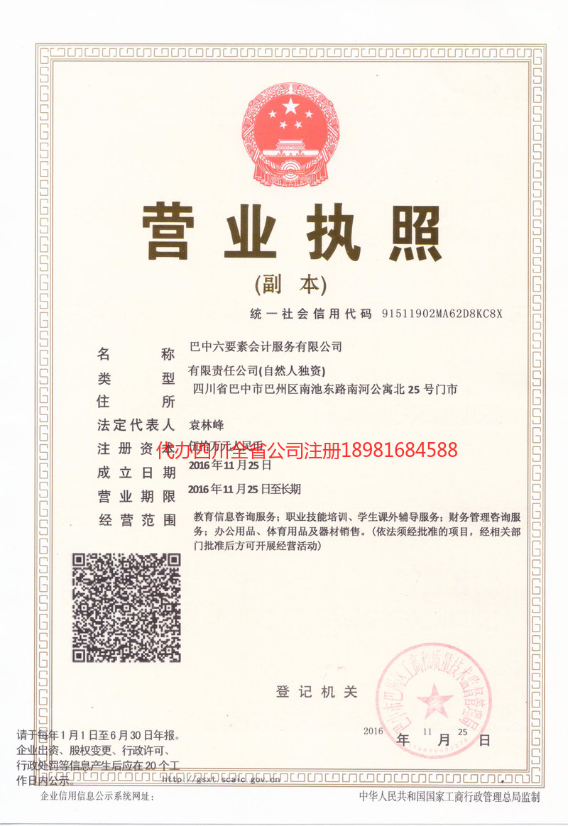 上海上海六要素会计服务有限公司